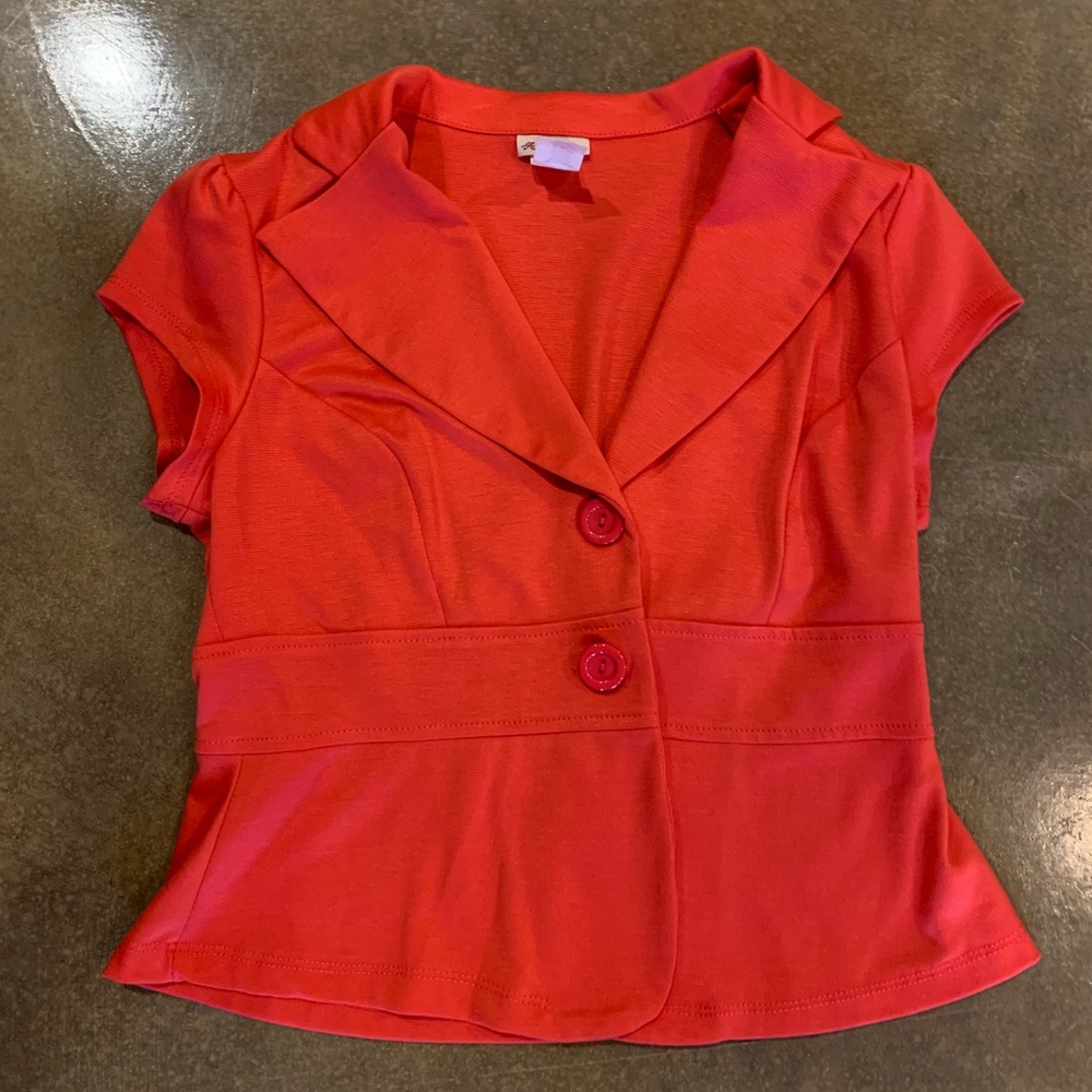 Orange/red Cotton Blazer